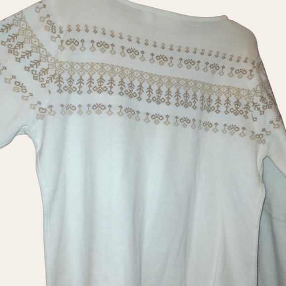 Sweater by Liz Claiborne Cream & Gold xl - Picture 3 of 3